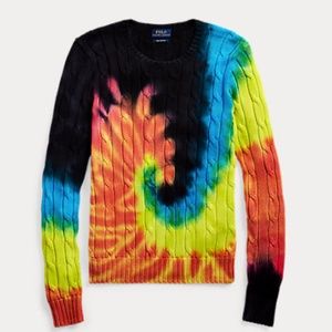 Ralph Lauren Tie-Dye Cable Knit Sweater in L - NWT